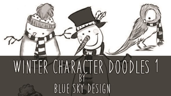 Winter Character Brushes Doodles
