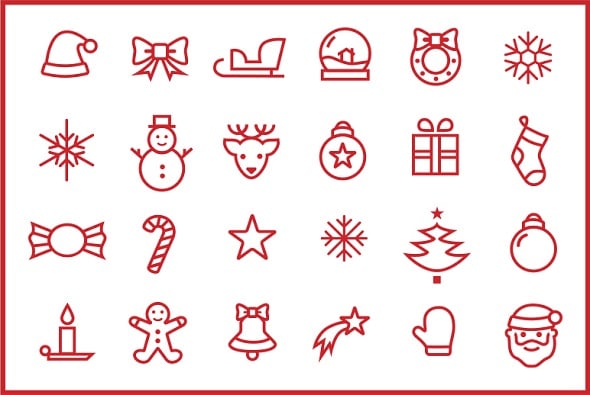 Minimalist Christmas Icons