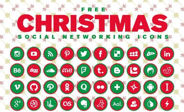 Christmas Social Networking Icons