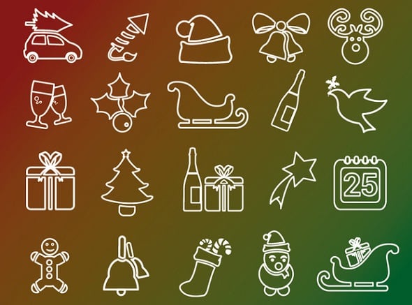 20 Christmas Holidays Live Icons