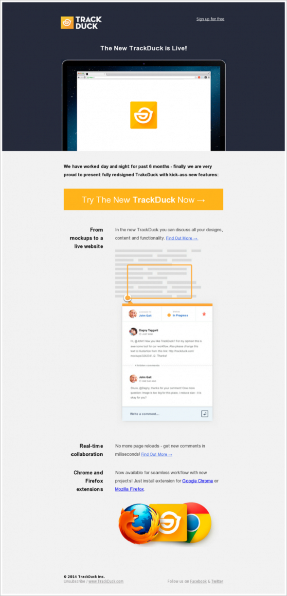 Email Marketing - TrackDuck Launch