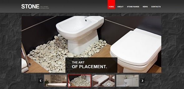 Flooring Company Web Template with Stone Background