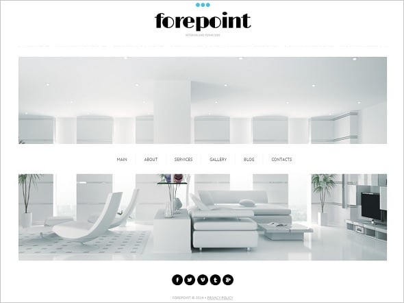 Pure-White Interior Design Website Template