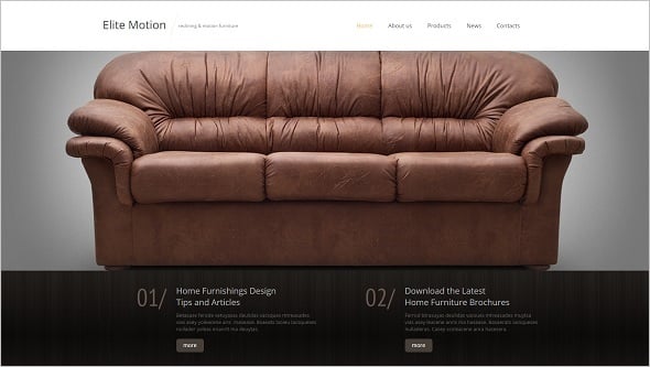 Furniture Store Web Template with Slider