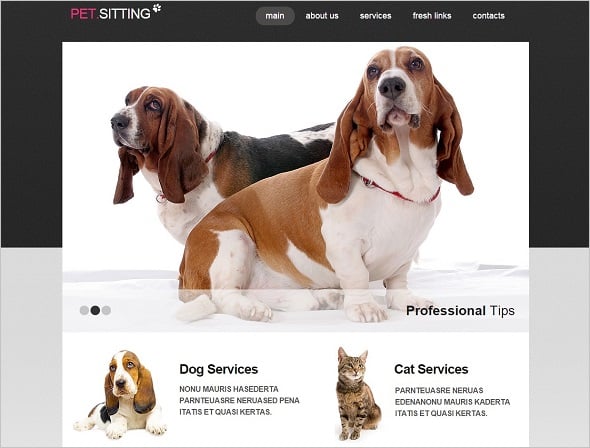 Create a website for dog breeders - Pet Sitting Website