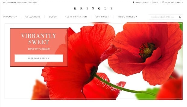 Website Design Mistakes - Kringle Candle