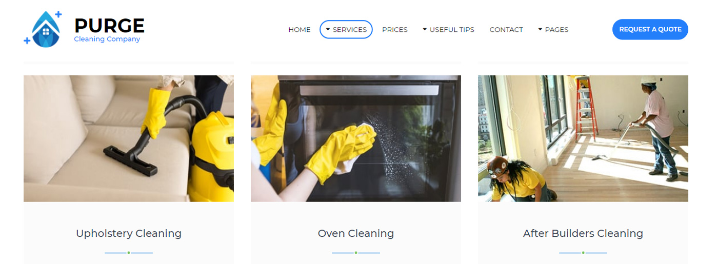 Maintenance Service Company - Cleaning Website 