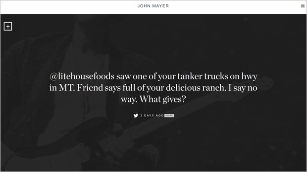 John Mayer Website Design