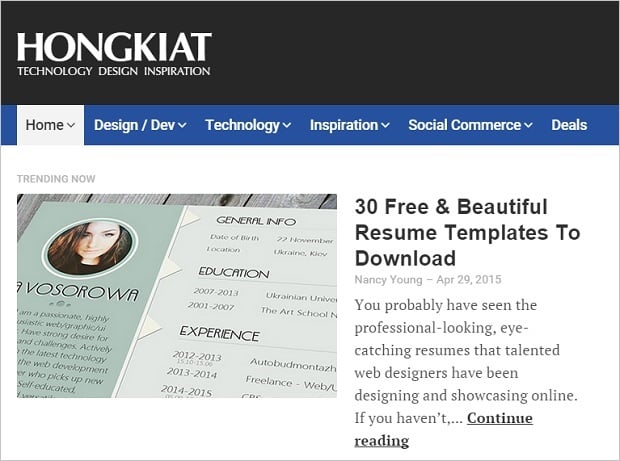 Best Web Design Blogs 2015 - hongkiat