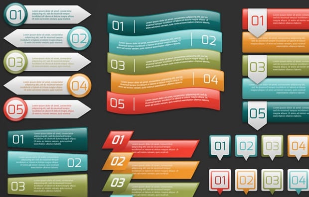 Best Web Design Articles May - 5 Sets of Infographic Banners