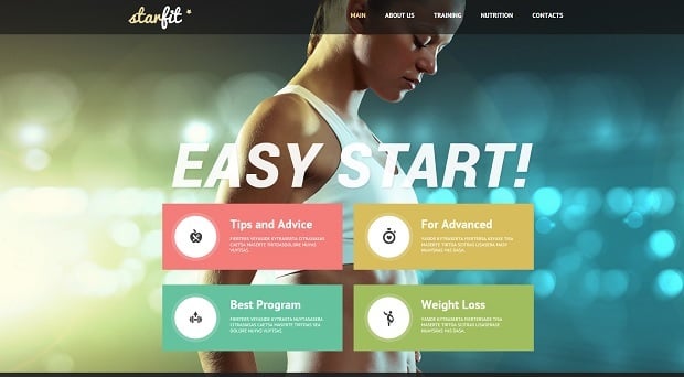 MotoCMS Independence day promo - Fitness Template