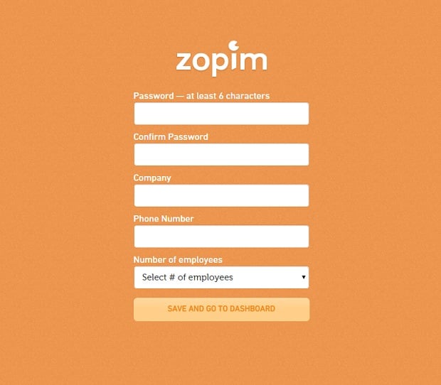 zopim - contact info