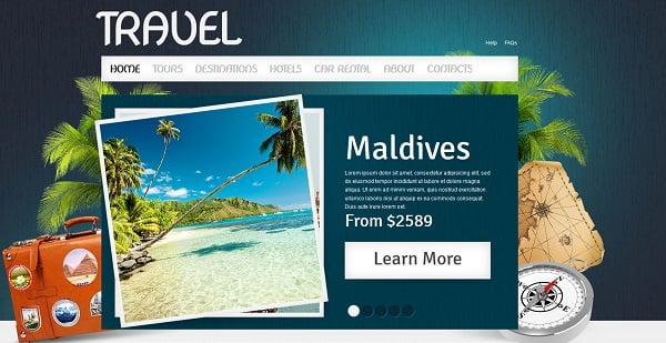 travel website templates - picture background