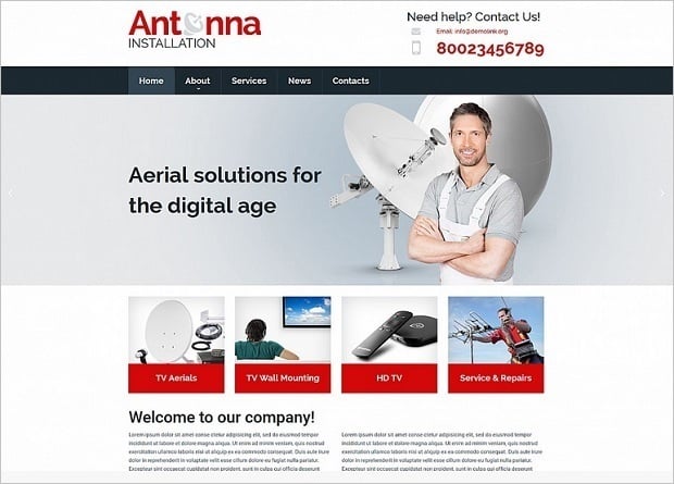 Bestselling website templates summer 2015 - antenna template