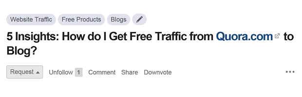 Get Free Traffic from Quora - main image