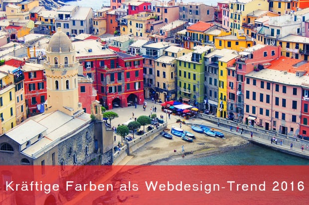 Kräftige Farben als Webdesign-Trend 2016 richtig verwenden