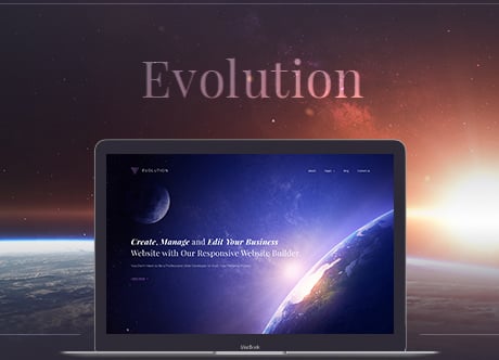 Die neue Evolution MotoCMS Homepage-Vorlage ist vielseitig einsetzbar!