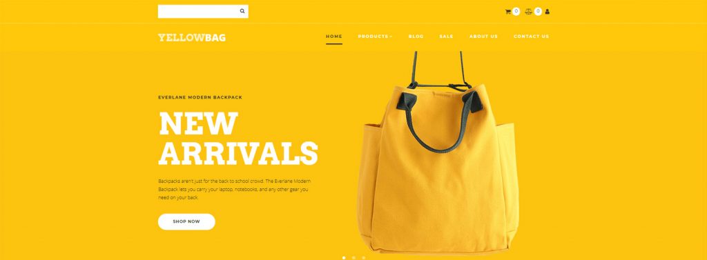 Fashion Ecommerce Website Design for Backpacks Store
