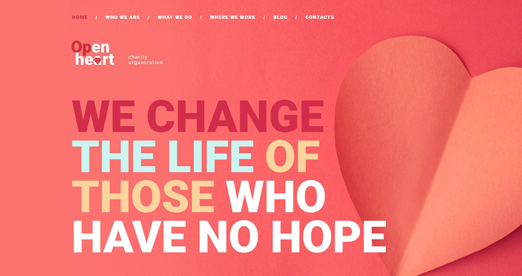 Адаптивный шаблон сайта Open Heart изображение
