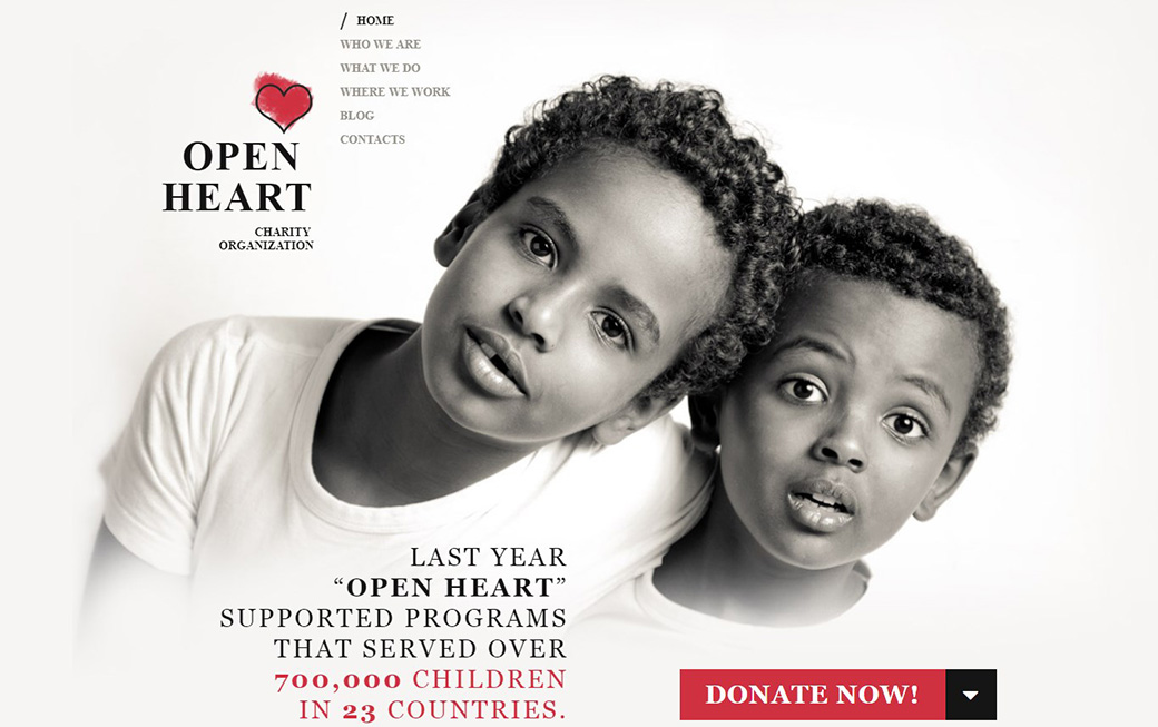 Сайт-визитка для благотворительного фонда изображение