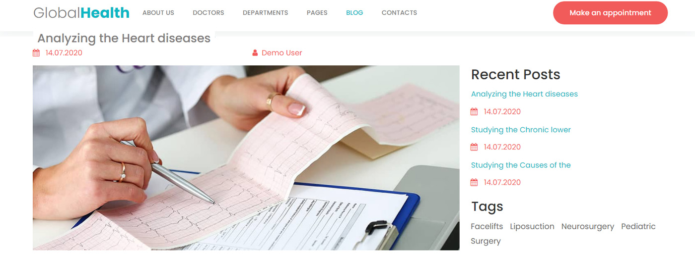 Blog for Medical Website