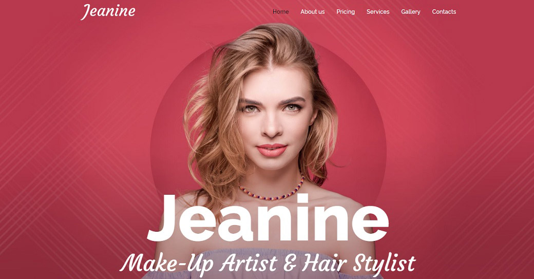 makeup artist website template