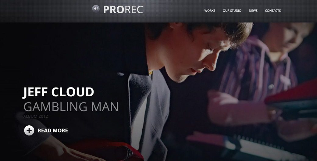 создать сайт музыки шаблон сайта Prorec