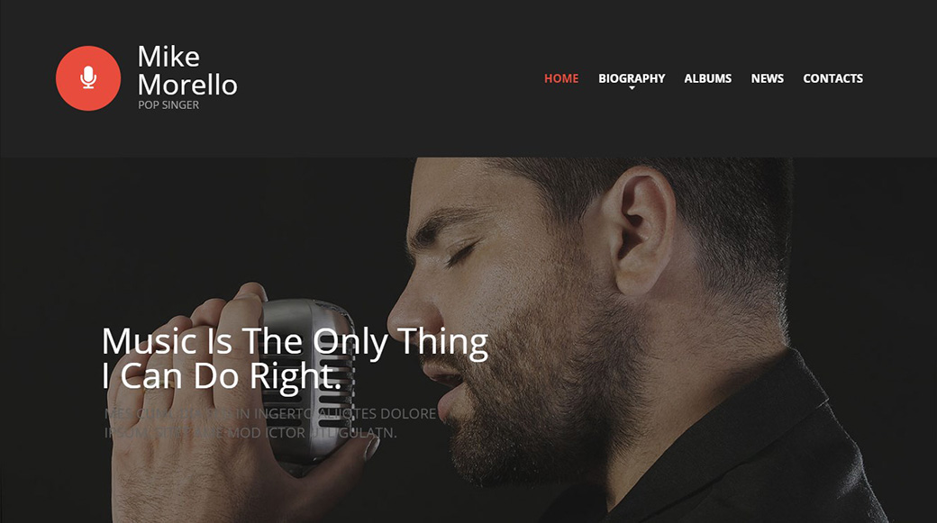 HTML шаблон сайта Mike Morello