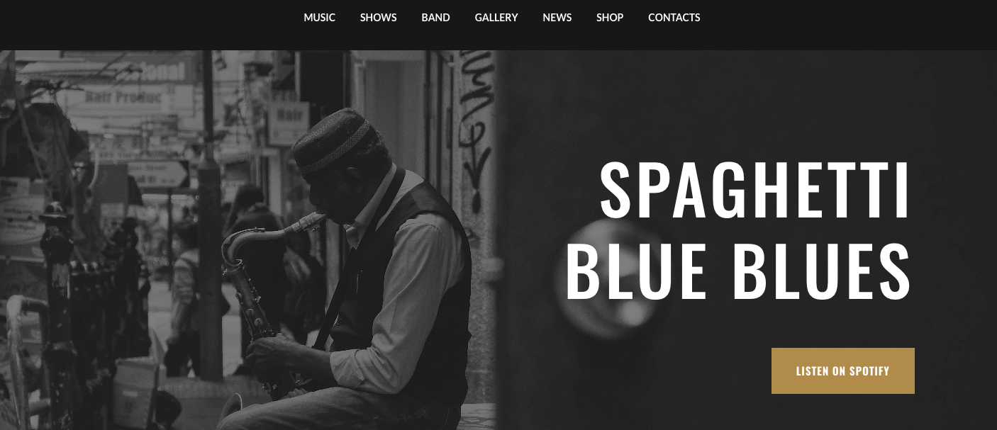 шаблон сайта группы