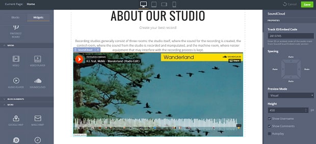 How to make a music website - soundcloud widget