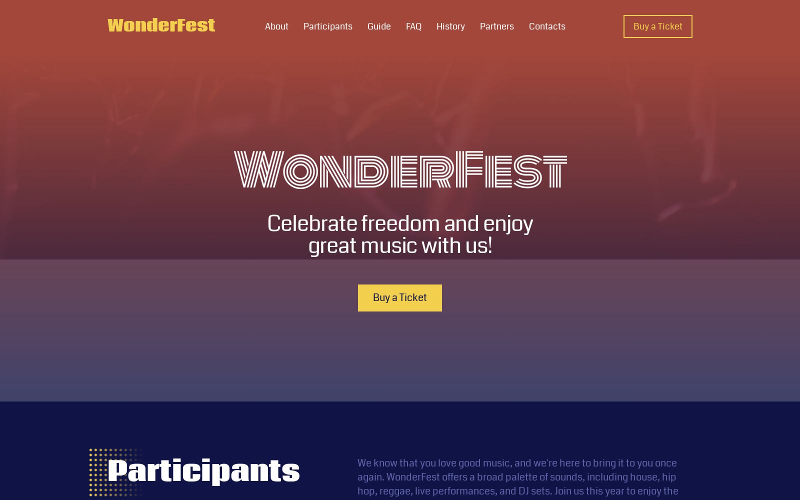 music festival website