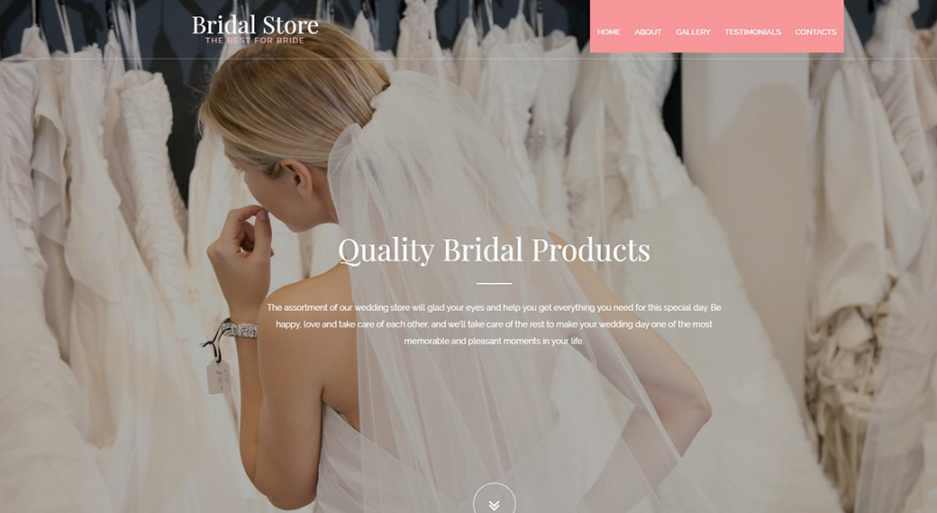Адаптивный шаблон сайта Bridal Store