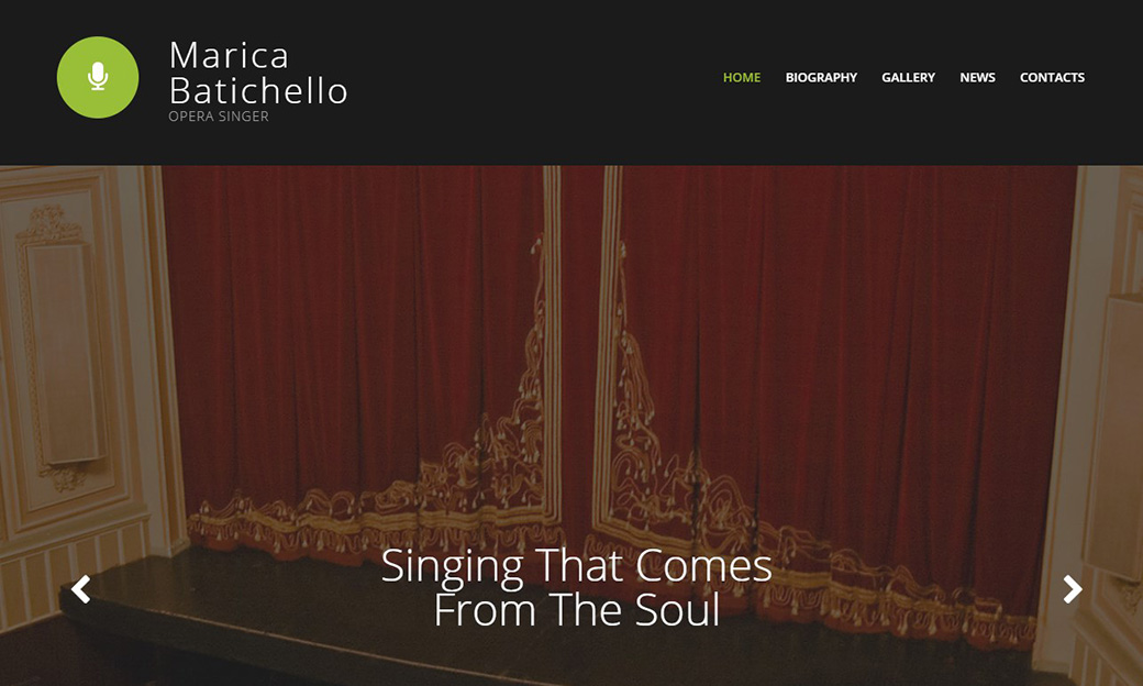 Сайт-визитка для оперного певца