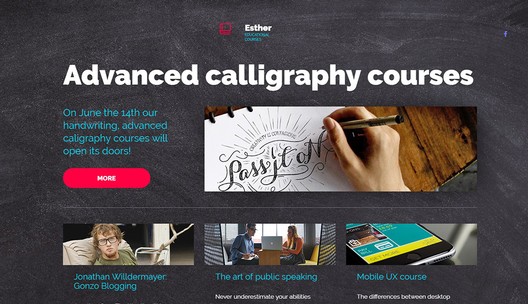 Адаптивный шаблон сайта Esther