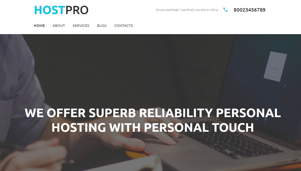 Адаптивный шаблон сайта Host Pro