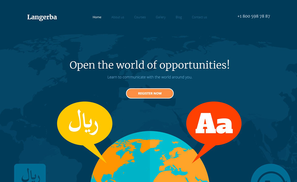 Адаптивный шаблон сайта Langerba