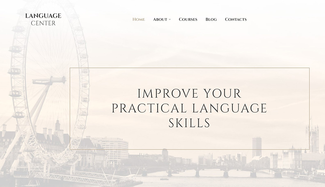 Адаптивный шаблон сайта Language Center