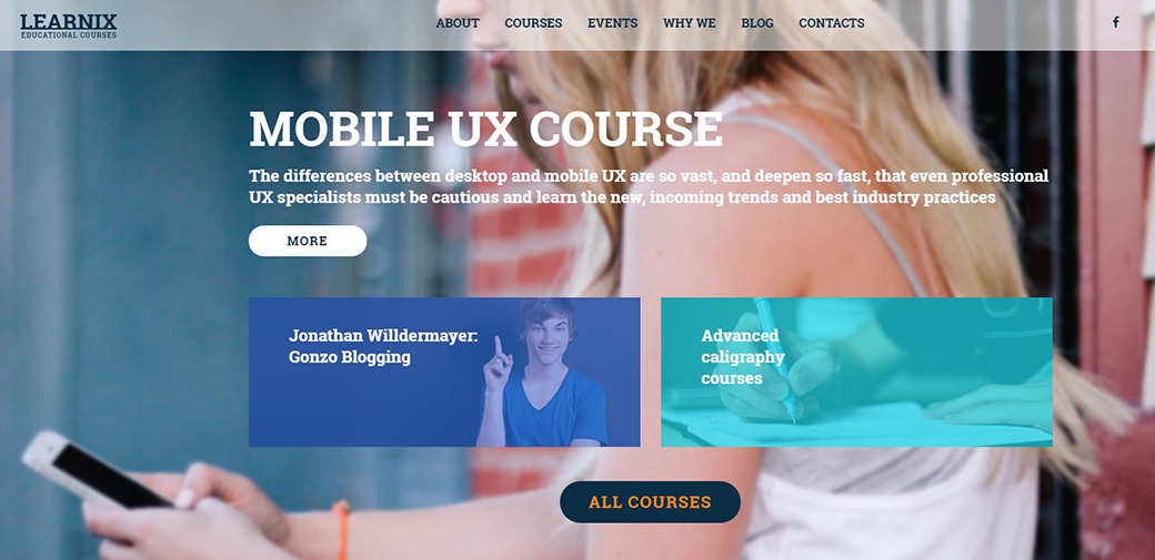 Адаптивный шаблон сайта Learnix Responsive