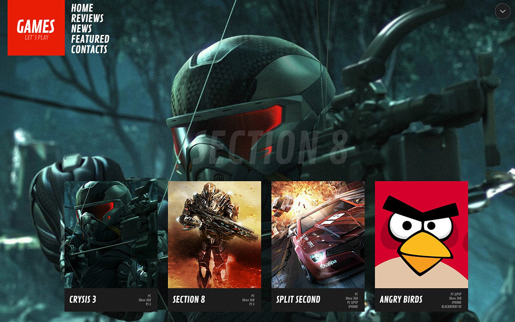 HTML шаблон сайта Games News