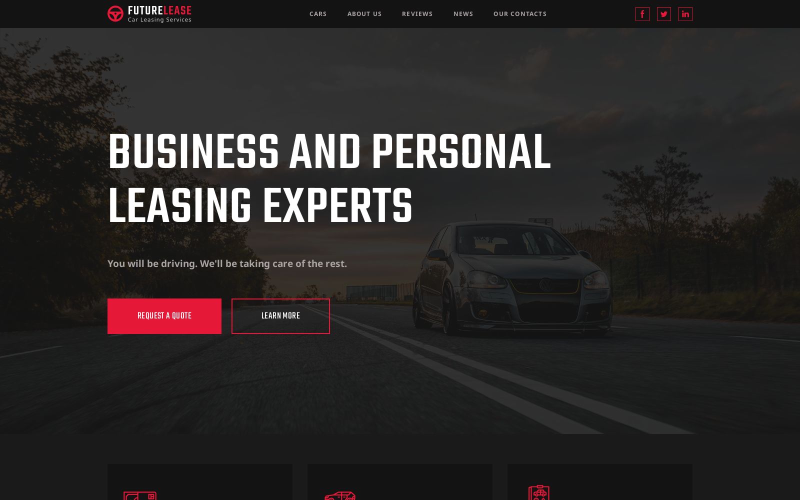 car leasing website template