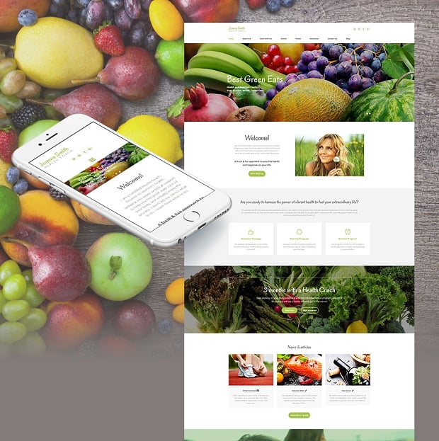 How to make a food website - health coach