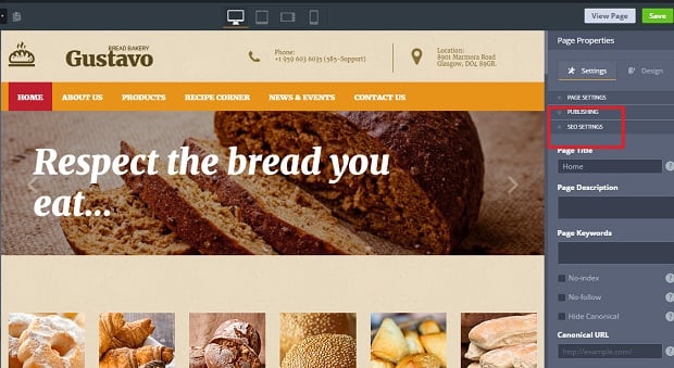 How to make a food website - seo