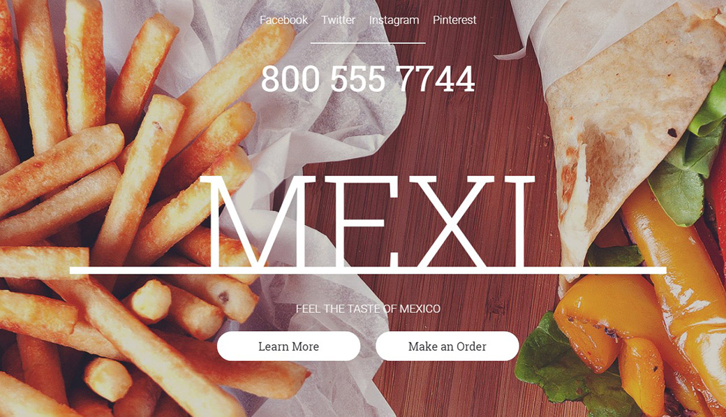 Адаптивный шаблон сайта Mexi