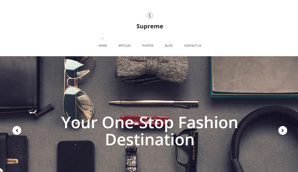 Адаптивный шаблон сайта Supreme