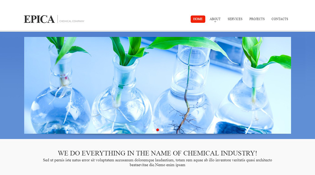 шаблон сайта Epica html навигация