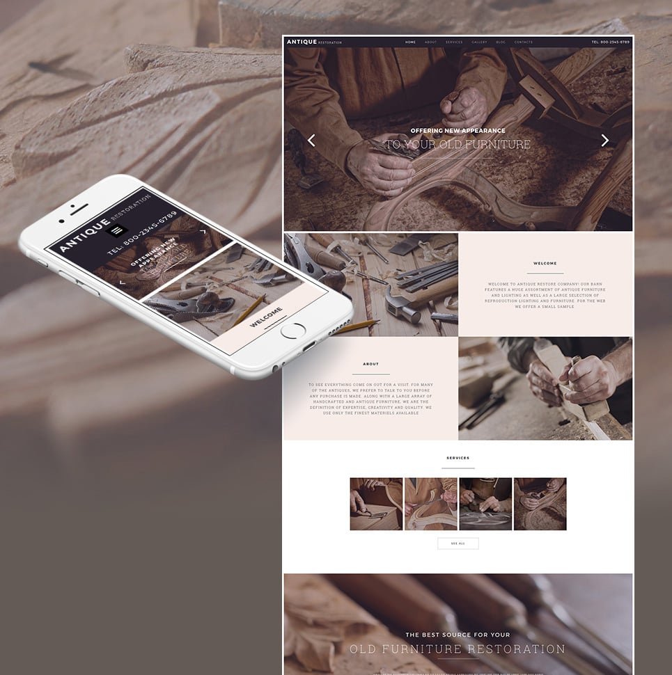 How to make an antique website - template