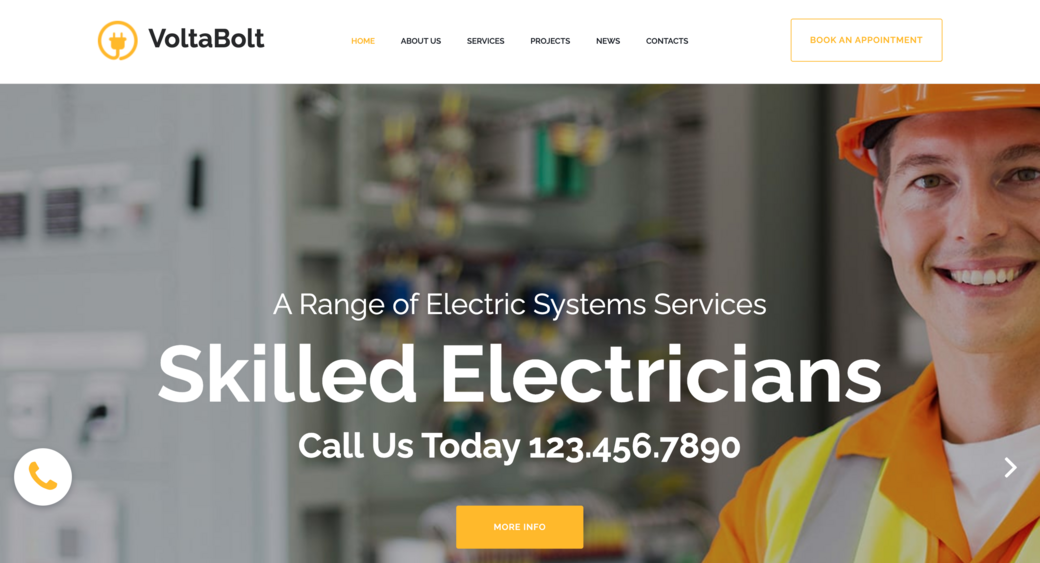 electrician services website