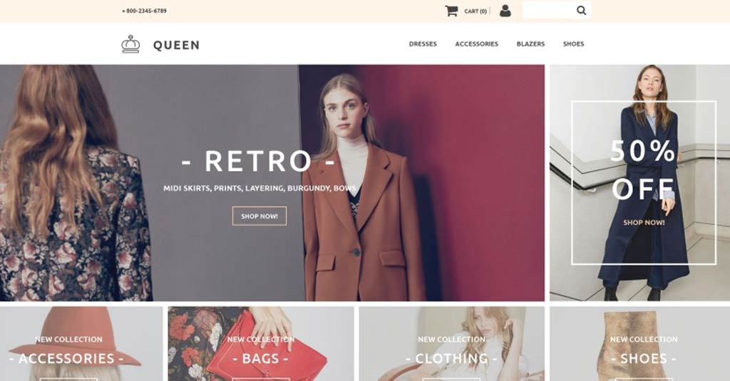 e commerce template fashion