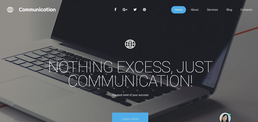 How to make a communications website - communication home