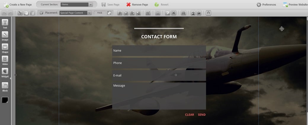 How to make a military website - contact form